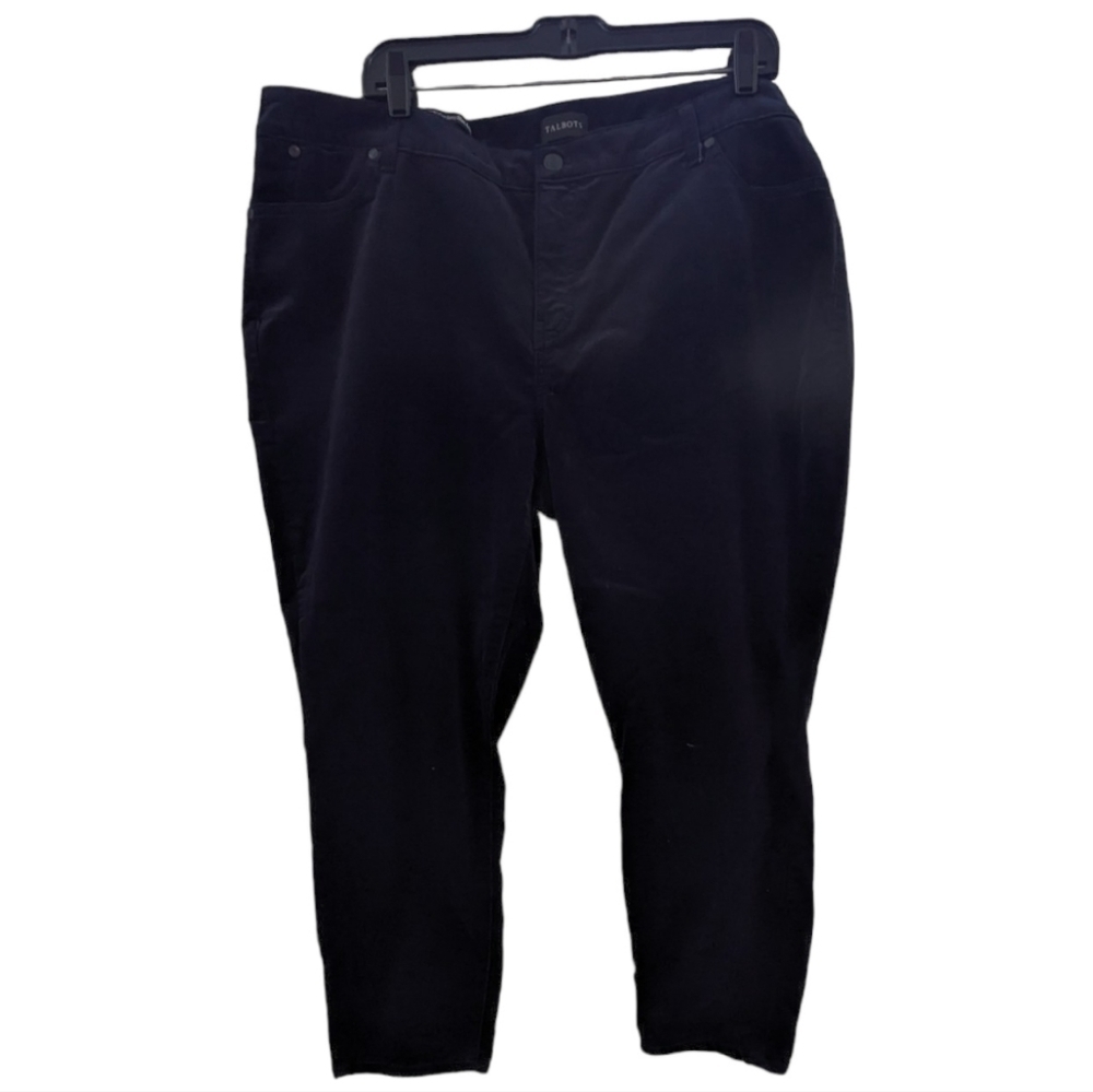 Talbots Navy Stretchy Courderoy Slim Ankle Pants Size 20WP EUC